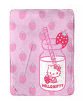 HELLO KITTY Jay Franco Strawberry Milk Silk Touch Throw, 60 x 46 by Vanessa Jane