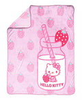 HELLO KITTY Jay Franco Strawberry Milk Silk Touch Throw, 60 x 46 by Vanessa Jane