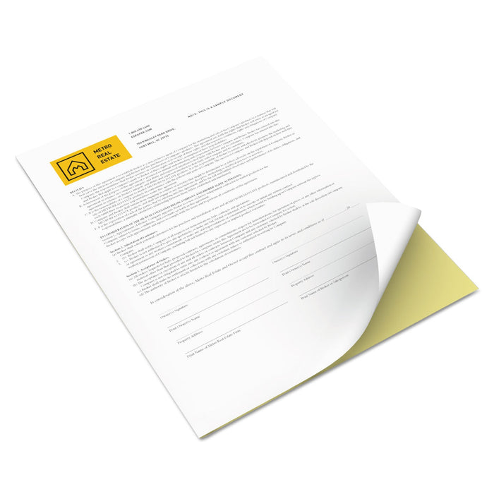 xerox Vitality Multipurpose Carbonless 2-Part Paper, 8.5 x 11, Canary/White, 5,000/Carton