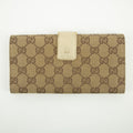 Gucci Brown x Ivory GG Canvas x Leather Long Wallet #2418 by Bolt Boutique