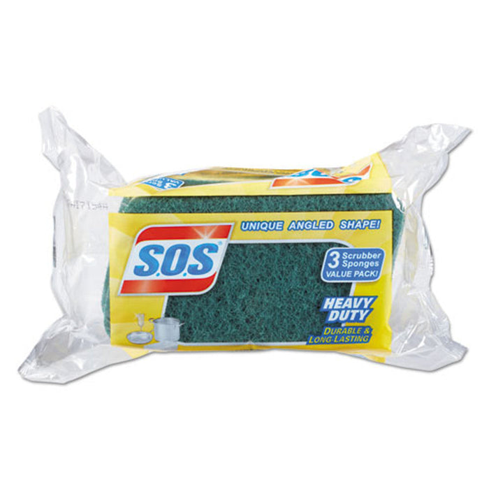 SOS Scrubber Sponge, Heavy Duty, Value Pack 3 Sponges by Pasteur Pharmacy