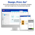 AVE6464 Laser-Inkjet Labels-Removable- 3.33 in. X 4 in.-150-PK- WE by Vanessa Jane