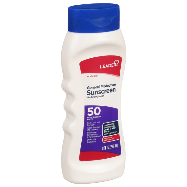 Leader Sunscreen, General Protection, Broad Spectrum SPF 50,8oz by Pasteur Pharmacy