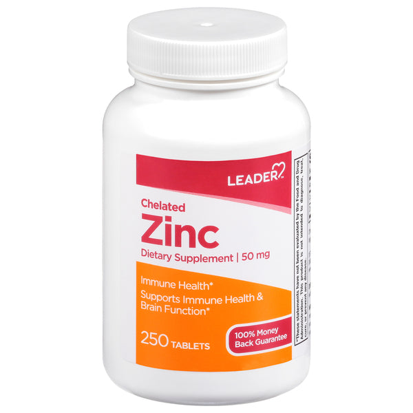 Leader Chelated Zinc Dietary Supplement 50 Mg Tablets by Pasteur Pharmacy