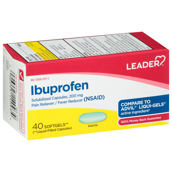 Leader™ Ibuprofen 200 mg Liquid-Filled Softgels by Pasteur Pharmacy