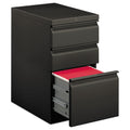 HON Brigade Mobile Pedestal with Pencil Tray Insert, Left/Right, 3-Drawers: Box/Box/File, Letter, Charcoal, 15" x 22.88" x 28"
