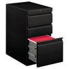 HON Brigade Mobile Pedestal with Pencil Tray Insert, Left or Right, 3-Drawers: Box/Box/File, Letter, Black, 15" x 22.88" x 28"