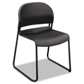 HON GuestStacker High Density Chairs, Supports Up to 300 lb, Lava Seat/Back, Black Base, 4/Carton