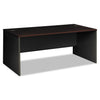 HON 38000 Series Desk Shell, 72" x 36" x 29.5", Mahogany/Charcoal