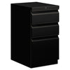 HON Brigade Mobile Pedestal with Pencil Tray Insert, Left or Right, 3-Drawers: Box/Box/File, Letter, Black, 15" x 19.88" x 28"