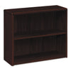HON 10700 Series Wood Bookcase, Two-Shelf, 36w x 13.13d x 29.63h, Mahogany
