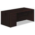 HON 10700 Series Single Pedestal Desk with Full-Height Pedestal on Left, 72" x 36" x 29.5", Mahogany