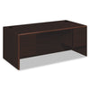 HON 10700 Series Double Pedestal Desk with Three-Quarter Height Pedestals, 72" x 36" x 29.5", Mahogany