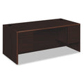 HON 10700 Series Double Pedestal Desk with Three-Quarter Height Pedestals, 72" x 36" x 29.5", Mahogany