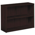 HON 10500 Series Laminate Bookcase, Two-Shelf, 36w x 13.13d x 29.63h, Mahogany