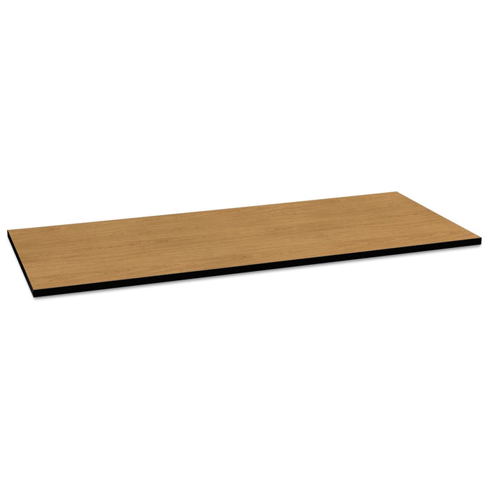 HON Huddle Multipurpose Rectangular Top, 72w x 30d, Harvest/Black