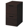 HON 10500 Series Mobile Pedestal File, Left or Right, 2 Legal/Letter-Size File Drawers, Mahogany, 15.75" x 22.75" x 28"