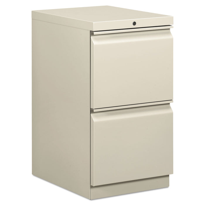 HON Brigade Mobile Pedestal, Left or Right, 2 Letter-Size File Drawers, Light Gray, 15" x 19.88" x 28"