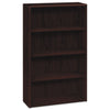 HON 10700 Series Wood Bookcase, Four-Shelf, 36w x 13.13d x 57.13h, Mahogany