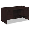 HON 10500 Series Double Pedestal Desk, 60" x 30" x 29.5", Mahogany