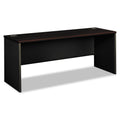 HON 38000 Series Desk Shell, 72w x 24d x 29.5h, Mahogany/Charcoal