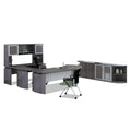 Safco Medina Series Laminate Curved Desk Top, 72" x 36", Gray Steel
