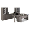 Safco Medina Series Laminate Curved Desk Top, 72" x 36", Gray Steel