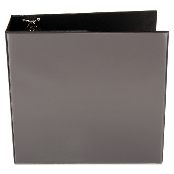 Universal Slant D-Ring View Binder, 3 Rings, 4" Capacity, 11 x 8.5, Black