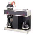 BUNN Pour-O-Matic Three-Burner Pour-Over Coffee Brewer, 12-Cup, Stainless Steel, Black