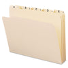 Smead Indexed File Folder Sets, 1/5-Cut Prelabeled Tabs: A to Z, Letter Size, 0.75" Expansion, Manila, 25/Set