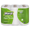 Marcal 100% Premium Recycled Kitchen Roll Towels, 2-Ply, 11 x 5.5, White, 140/Roll, 24 Rolls/Carton