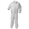 KleenGuard A35 Liquid and Particle Protection Coveralls, Zipper Front, Elastic Wrists and Ankles, 2X-Large, White, 25/Carton