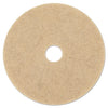 Boardwalk Natural Hog Hair Burnishing Floor Pads, 21" Diameter, Tan, 5/Carton