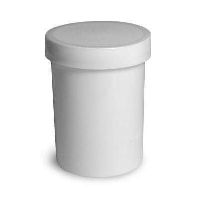 Plastic Ointment Jar With Molded White Caps 12 X 4 Oz by Pasteur Pharmacy