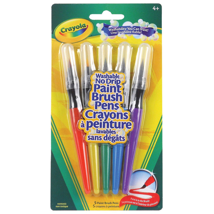 Crayola No Drip Washable Paint Brush Pens, Assorted Colors by Pasteur Pharmacy