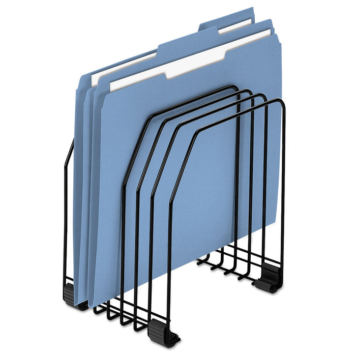 Fellowes Wire Organizer, 7 Sections, Letter to Legal Size Files, 7.38" x 5.88" x 8.25", Black