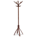 Alba Cafe Wood Coat Stand, Ten Peg/Five Hook, 21.67w x 21.67d x 69.33h, Espresso Brown