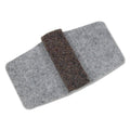 Master Caster Wrap Around Felt Floor Savers, Rectangular, 7.25 x 1 x 8, Gray/Black, 16/Pack