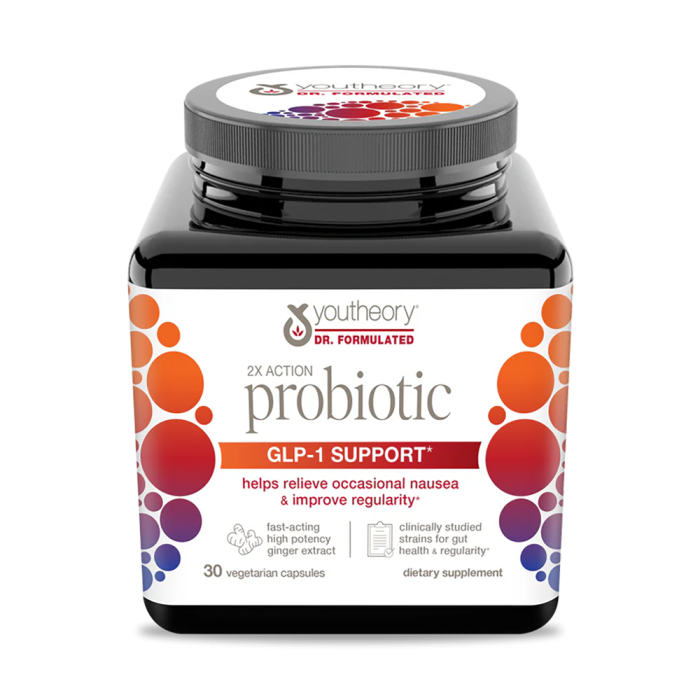 Youtheory 2 X Action Probiotic GLP-1 Support, 30 Caps by Pasteur Pharmacy