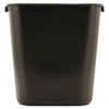 Rubbermaid Deskside Plastic Wastebasket, Rectangular, 7 gal, Black