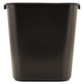 Rubbermaid Deskside Plastic Wastebasket, Rectangular, 7 gal, Black
