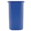Rubbermaid Medium Deskside Recycling Container, Rectangular, Plastic, 28.13 qt, Blue