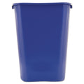 Rubbermaid Large Deskside Recycle Container with Symbol, Rectangular, Plastic, 41.25 qt, Blue