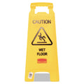 Rubbermaid Caution Wet Floor Sign, 11 x 12 x 25, Bright Yellow