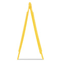 Rubbermaid Multilingual "Caution" Floor Sign,  11 x 12 x 25, Bright Yellow
