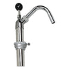 Boardwalk Bottle Pump, 22 oz/Pump, Steel, 42.5" Tall, Chrome, 6/Carton