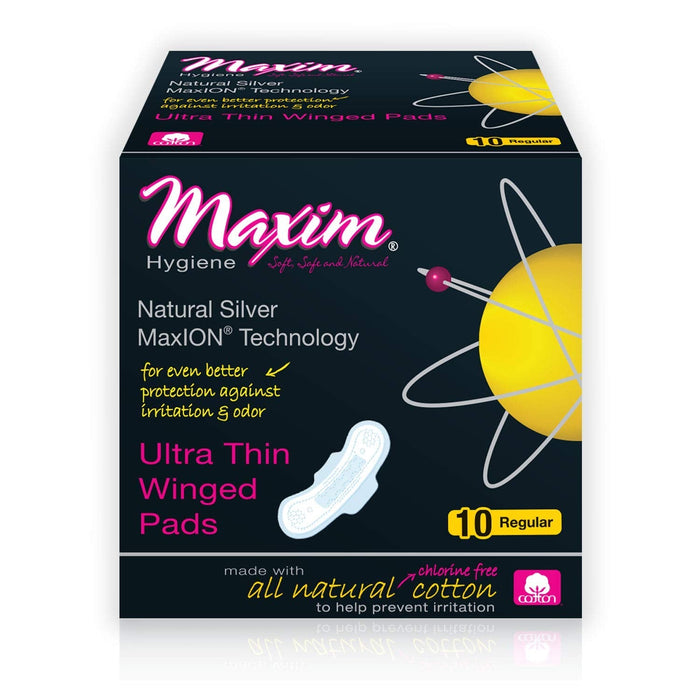 Maxim Hygiene Maxion™ – Natural Ultra Thin Winged Pads (Regular) by Pasteur Pharmacy