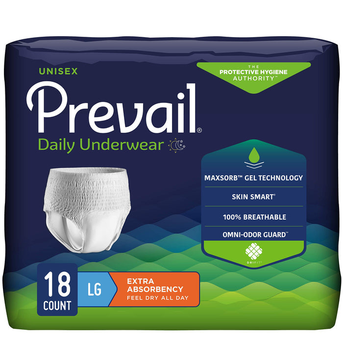First Quality Prevail Extra Underwear Large 44"-58" - (case 4X18) by Pasteur Pharmacy