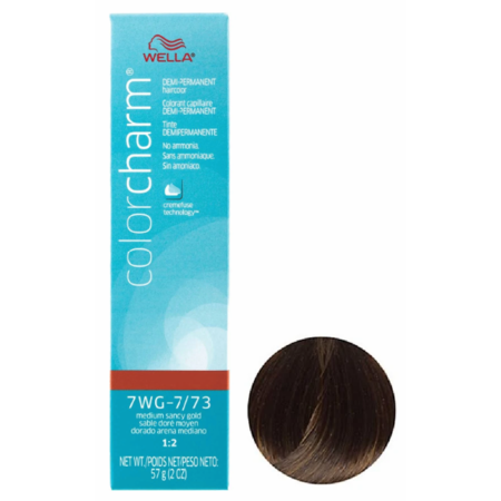 Wella Color Charm Demi Permanent Haircolor 7WG-7/73 Medium Sandy Gold 2 Oz by Pasteur Pharmacy