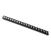 Fellowes Plastic Comb Bindings, 3/8" Diameter, 55 Sheet Capacity, Black, 100/Pack